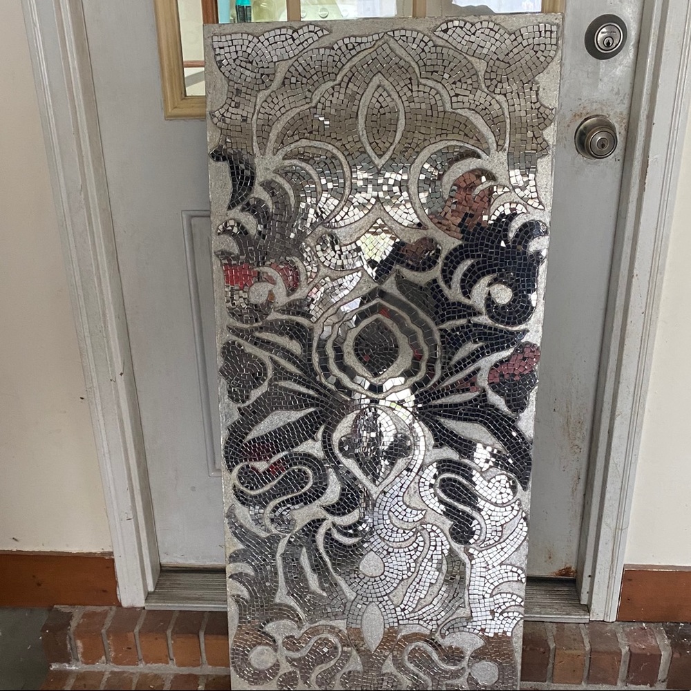 Mirrored mosaic mirror wall art